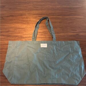 Sezane Green Tote Bag